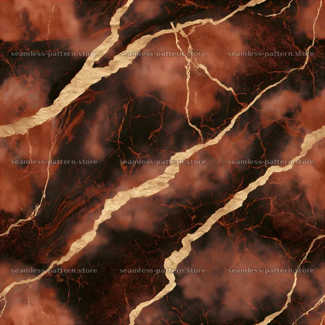 Seamless luxury stone texture with gold veins in rich hues — seamless tileable pattern