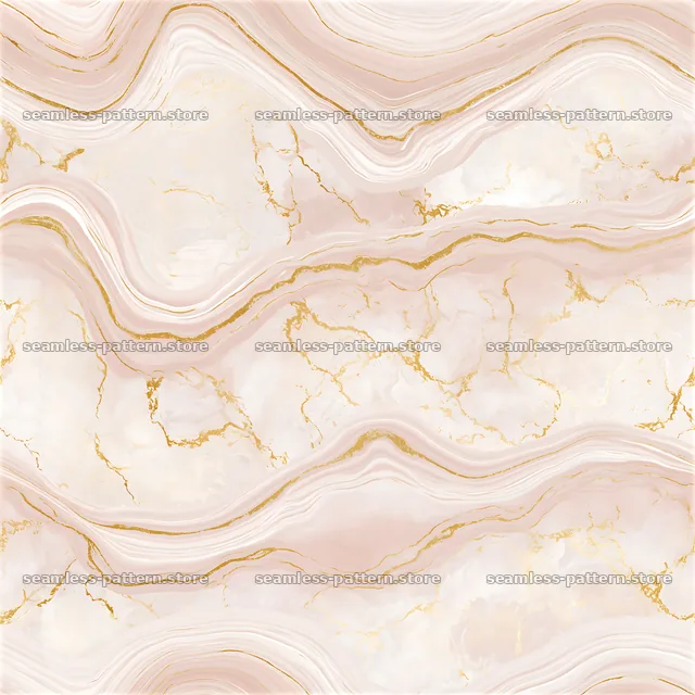 Seamless layered gold veined marble texture with pink swirls — seamless tileable pattern