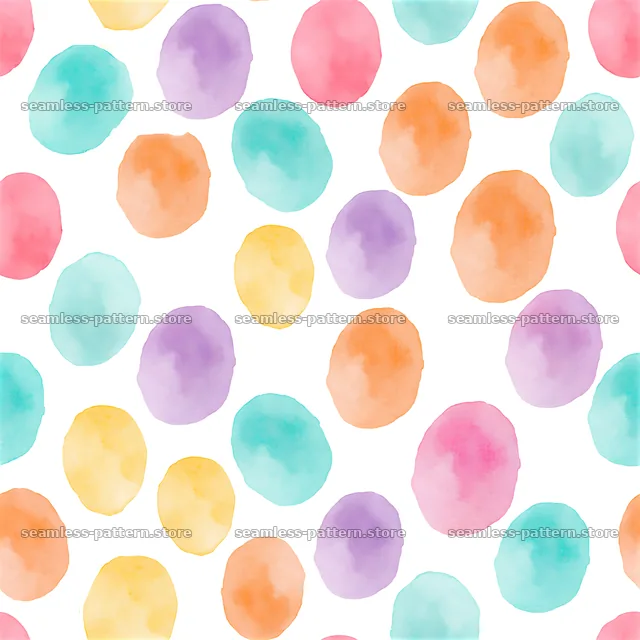 Bright watercolor blotches seamless pattern in various colors — seamless tileable pattern