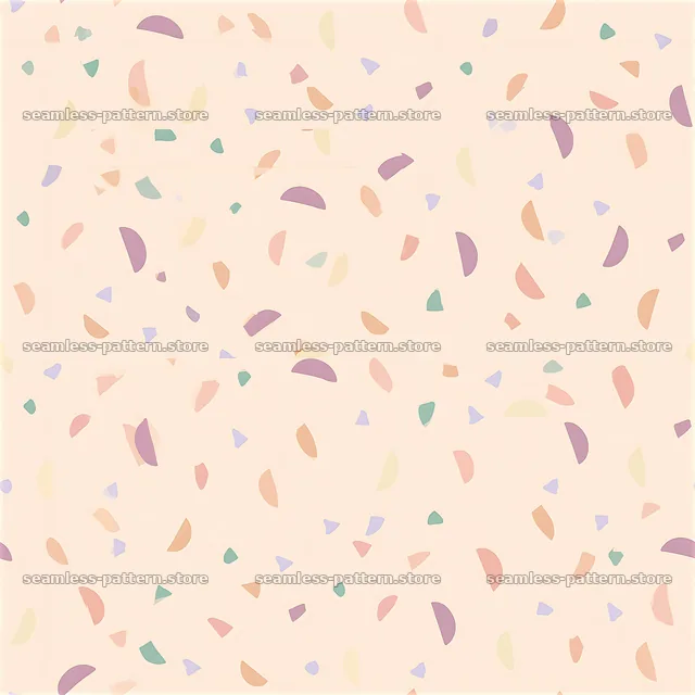 Confetti on pastel seamless pattern in soft colors — seamless tileable pattern