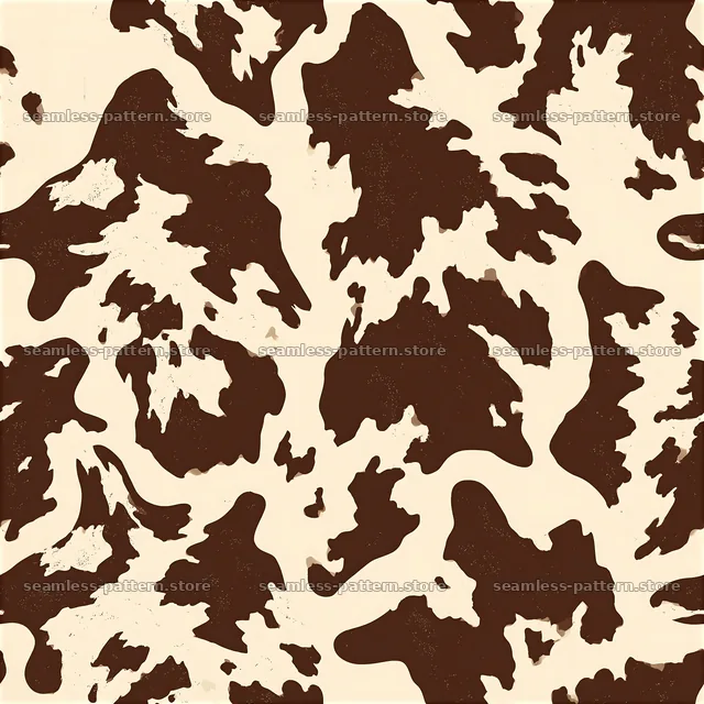 Seamless bold cowhide repeat pattern on a light background — seamless tileable pattern