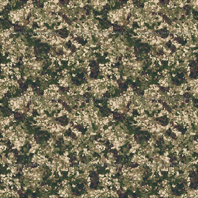 Seamless mottled camouflage pattern in shades of green and brown — seamless tileable pattern
