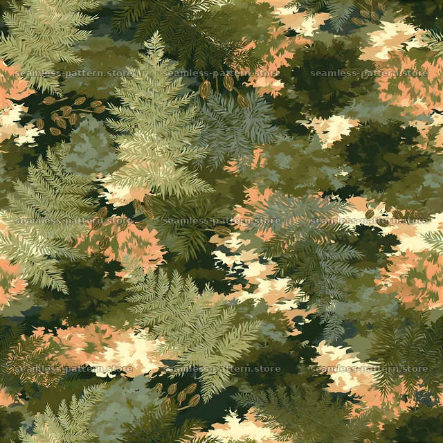 Tileable pattern with camouflage for packaging — seamless tileable pattern
