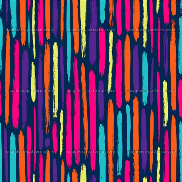 Vibrant irregular stripes seamless pattern in bright colors — seamless tileable pattern