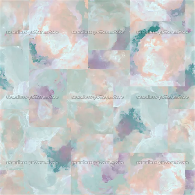 Cosmic marble tileable pattern with soft swirls in pastel colors — seamless tileable pattern