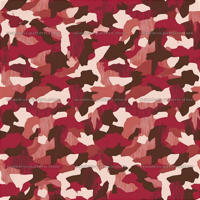 Red arctic camouflage repeat pattern in shades of red and brown — seamless tileable pattern
