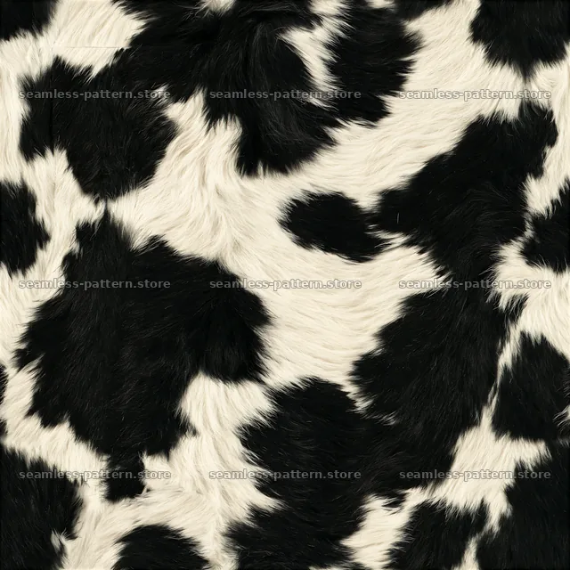 Seamless cream and black cowhide repeat pattern — seamless tileable pattern