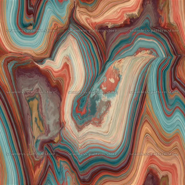 Colorful flowing stone seamless texture pattern in rich shades — seamless tileable pattern