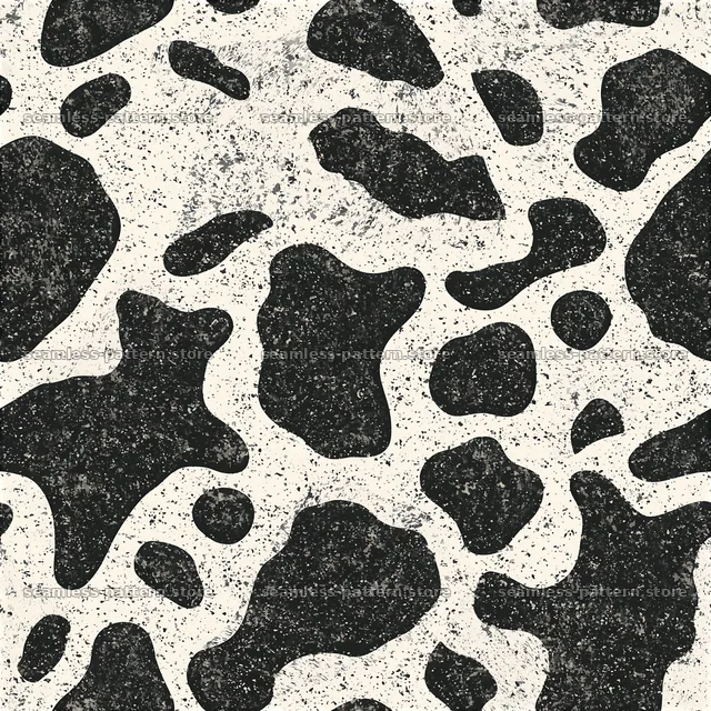 Seamless high contrast cowhide pattern with distinct shapes and colors — seamless tileable pattern