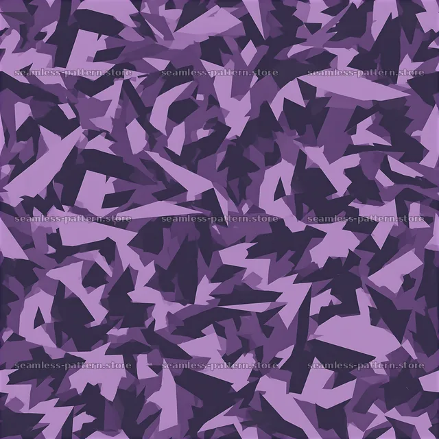 Purple two-tone camouflage seamless pattern with sharp angular shapes — seamless tileable pattern