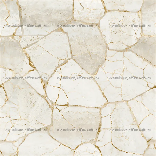 Cracked stone gold vein repeat pattern with light colors — seamless tileable pattern