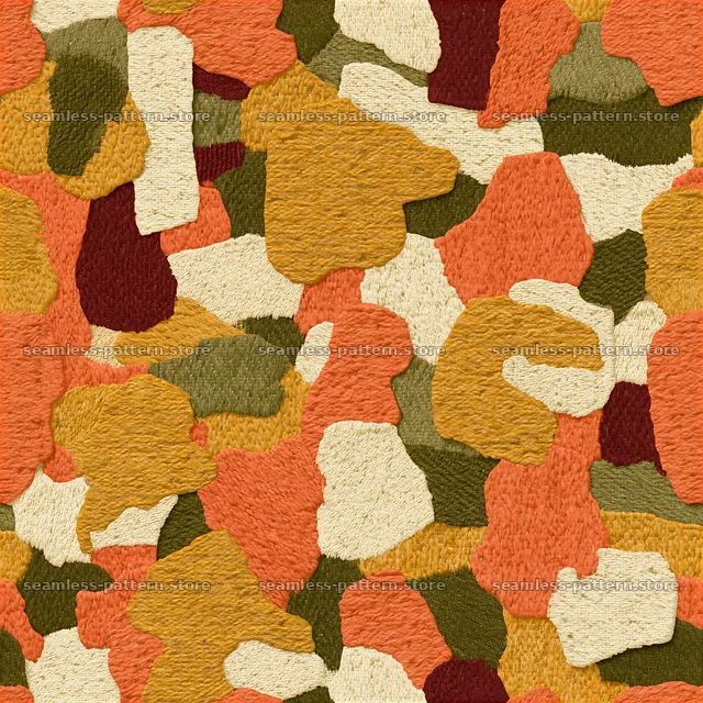 Golden textile camouflage seamless pattern in warm colors — seamless tileable pattern