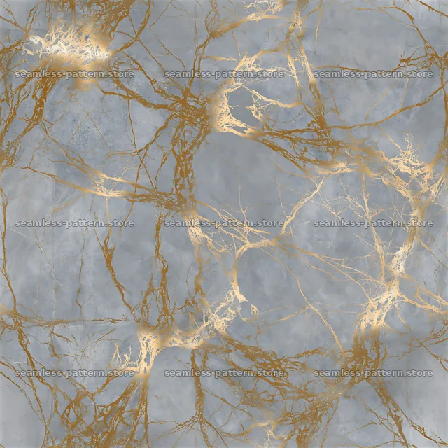 Gold vein on gray tileable texture with intricate patterns — seamless tileable pattern